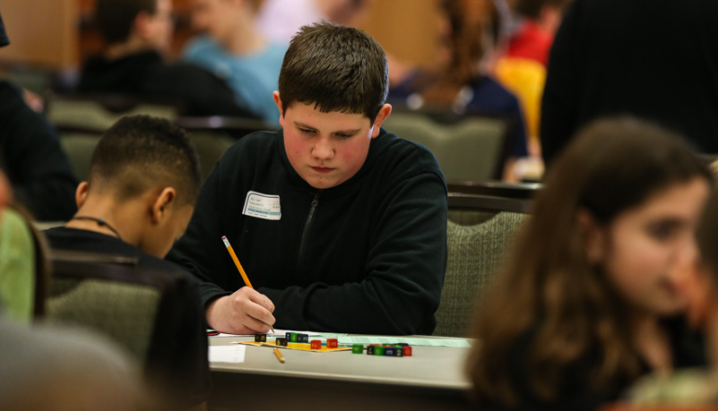 Students playing a game