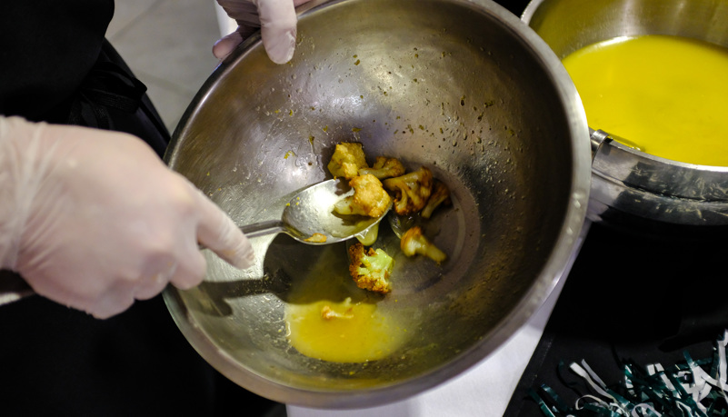 Chef making food