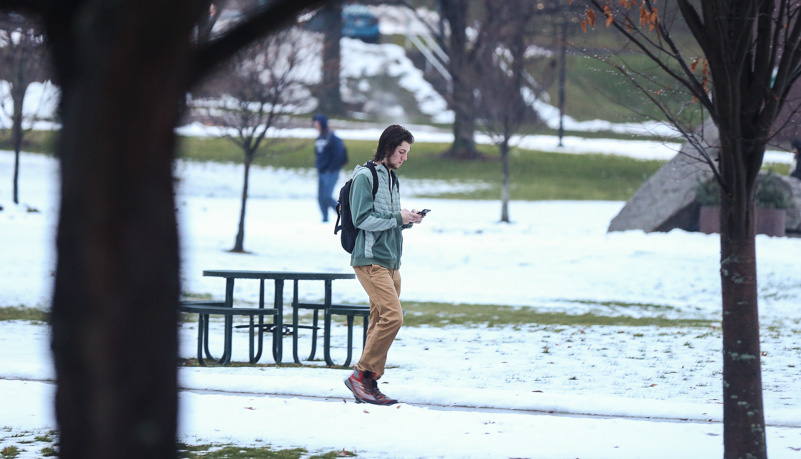 Students walking to class