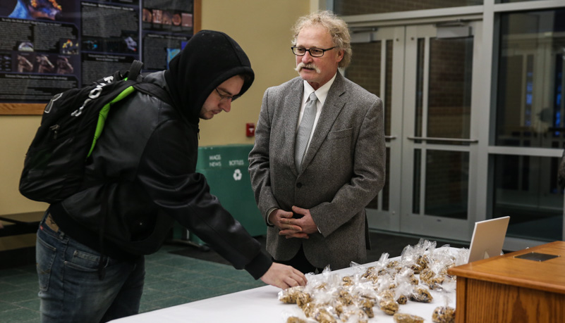 Granola handout to students