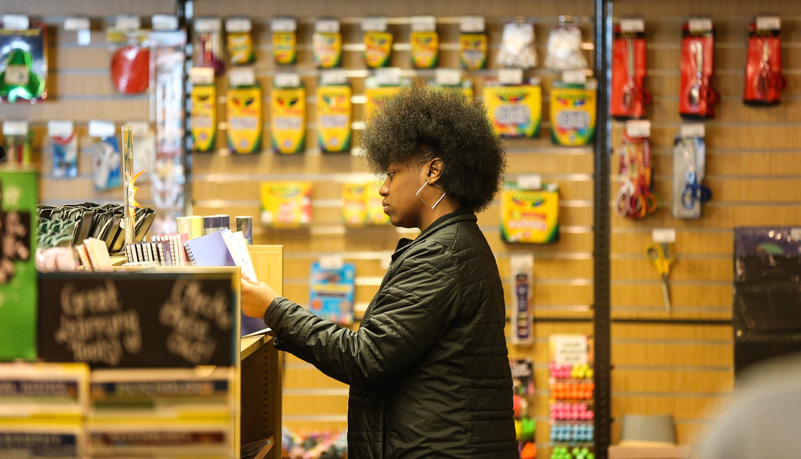 Shopping at the book store