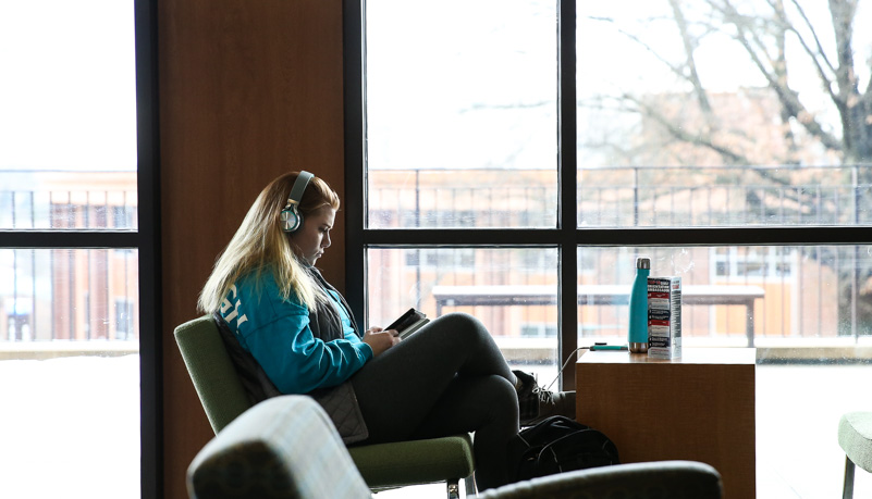 Hanging in the student center