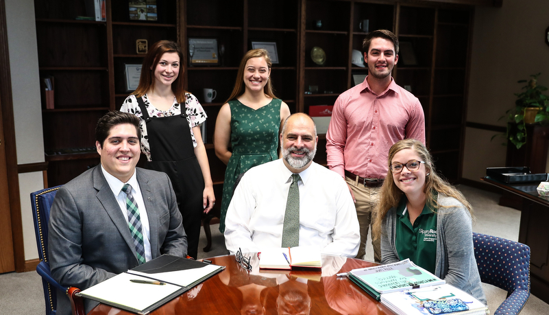 President Behre meeting with SGA