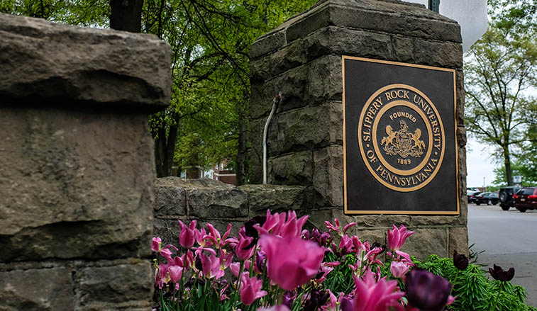 Campus entrance sign