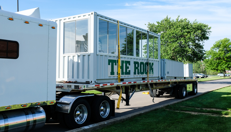 Press box on a truck