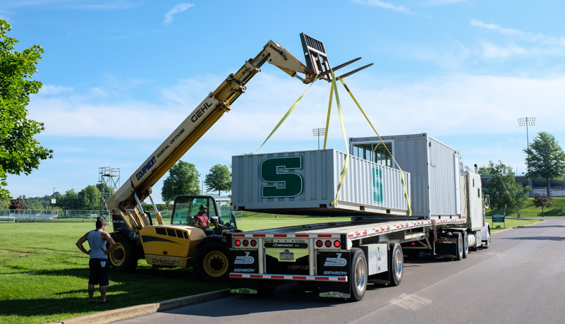 Press box on a truck