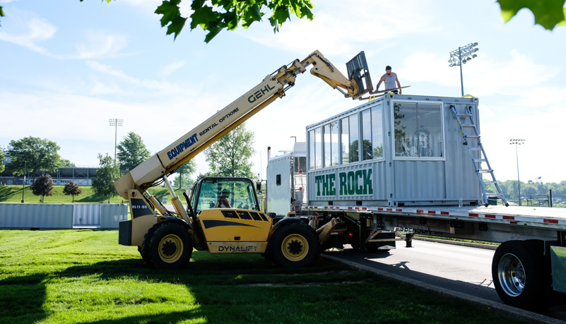 Press box on a truck