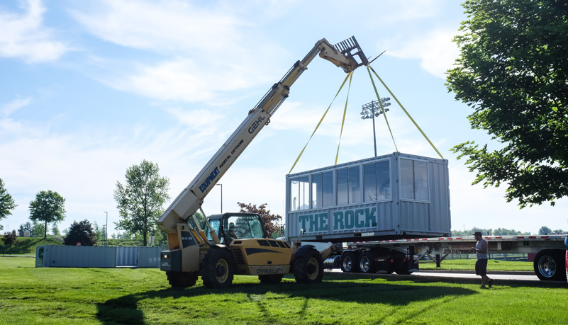 Press box on a truck