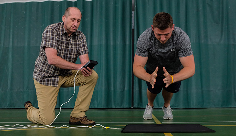 Student doing exercises