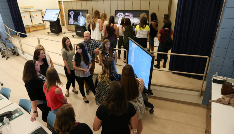 students at orientation