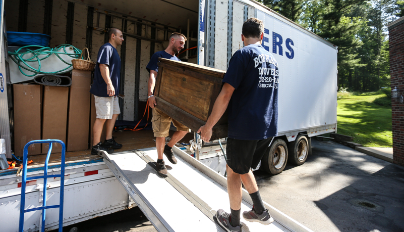 crew unloading the moving truck