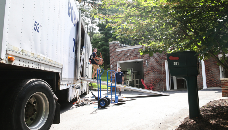 crew unloading the moving truck