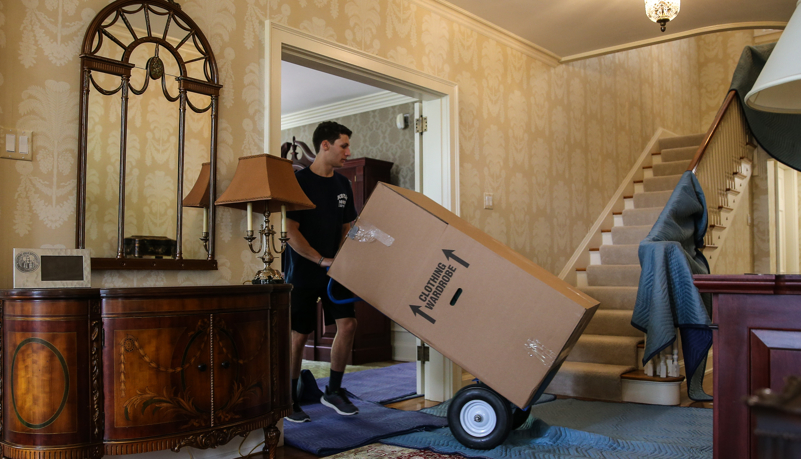 crew unloading the moving truck