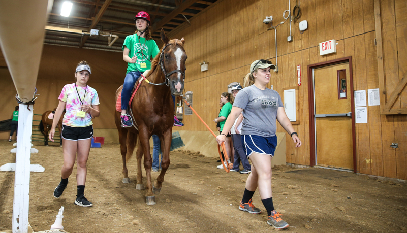 Campers with horses