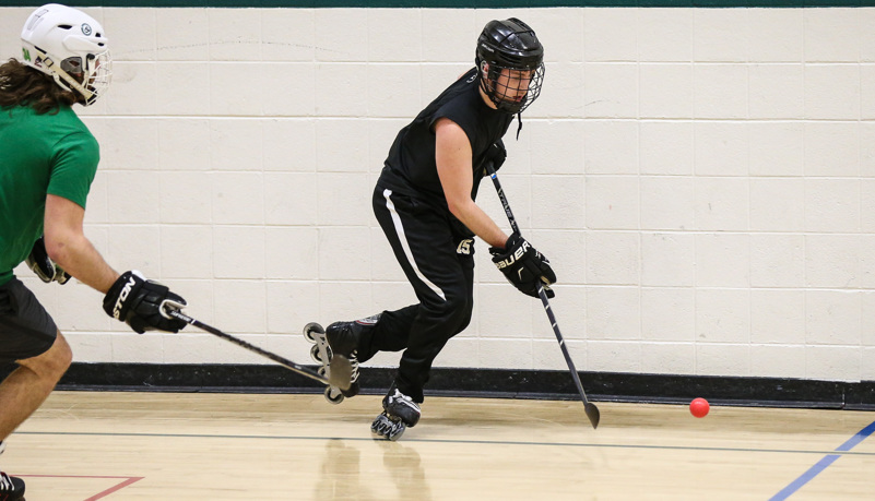 Hockey play takes a shot