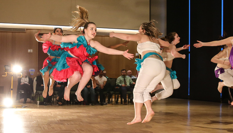 Students dancing