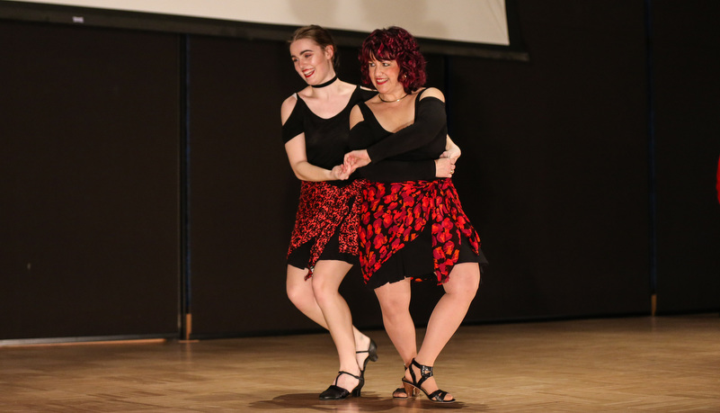 Students dancing