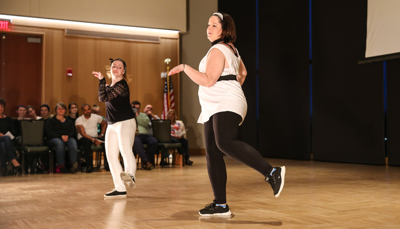 Students dancing