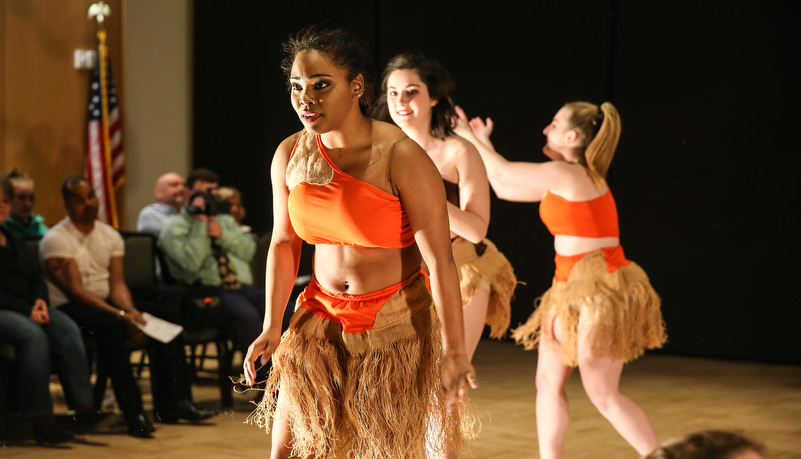 Students dancing