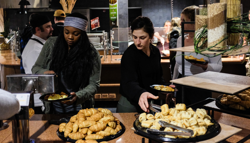 Food being served