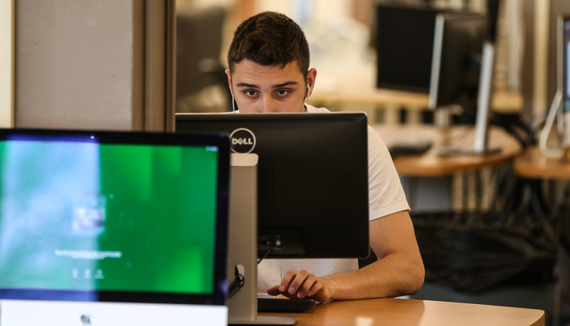 Students studying