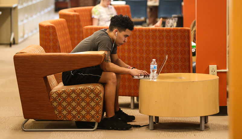 Students studying