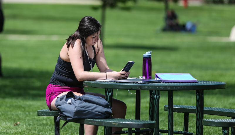 Students studying