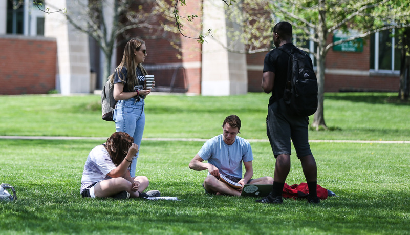 Students studying