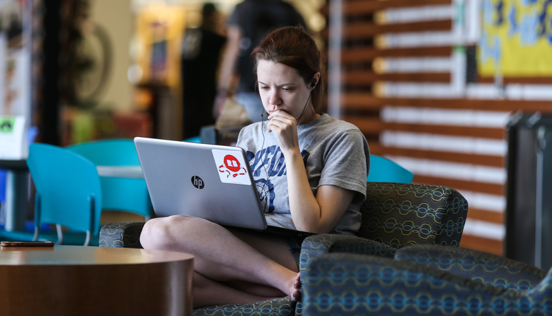 Students studying