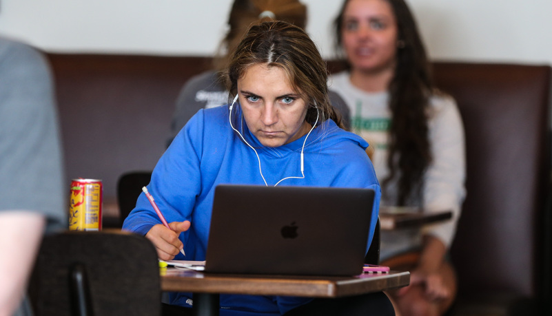 Students studying