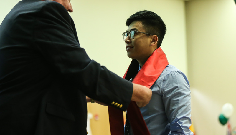 Global graduates receive their pins