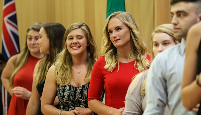 Global graduates receive their pins