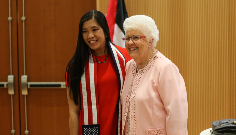 Global graduates receive their pins