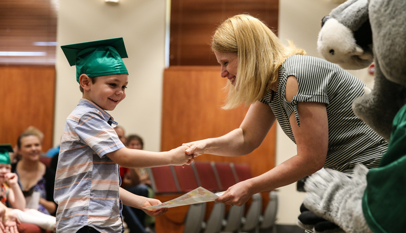 pre-schooler graduating