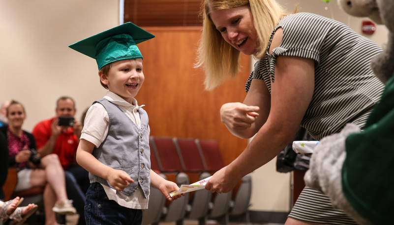 pre-schooler graduating