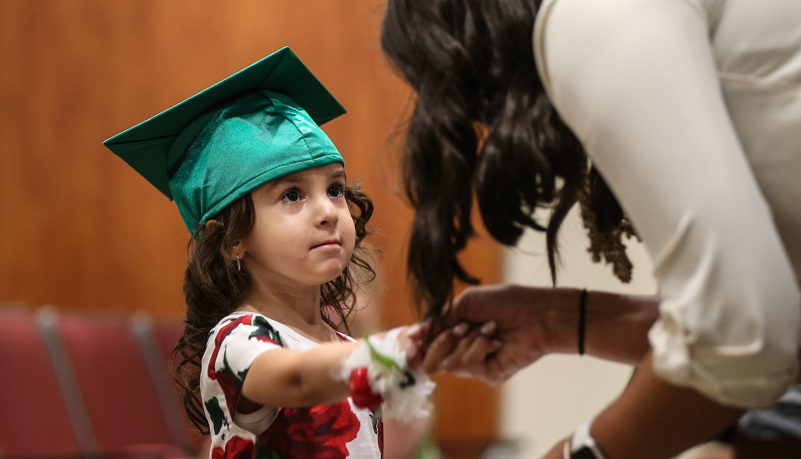 pre-schooler graduating