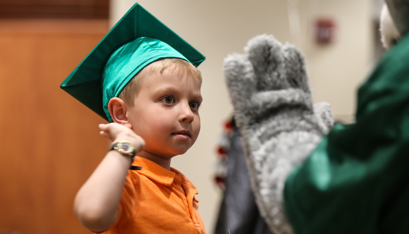 pre-schooler graduating