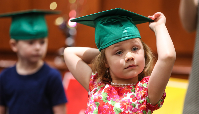 pre-schooler graduating