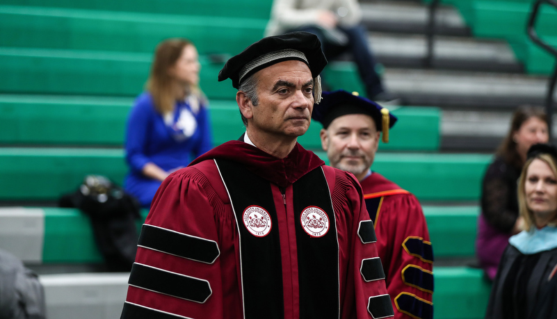 Former faculty members enter the event