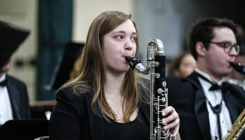 the band performs