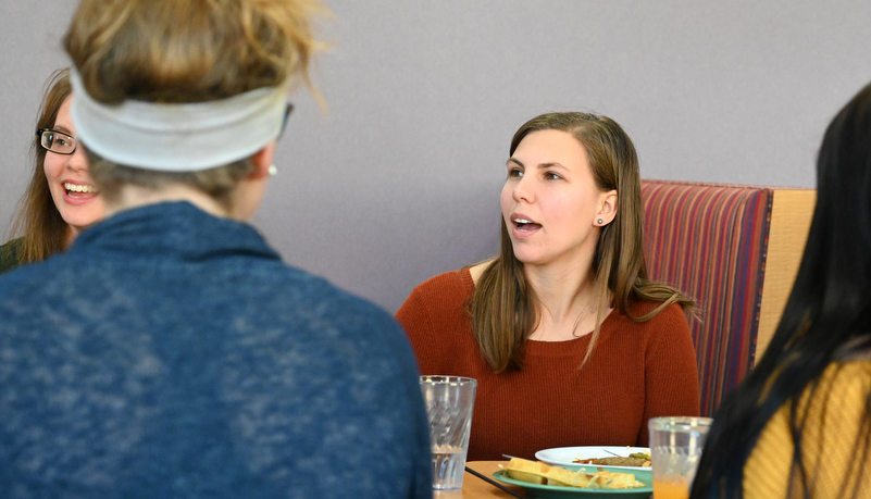 Students enjoy conversation