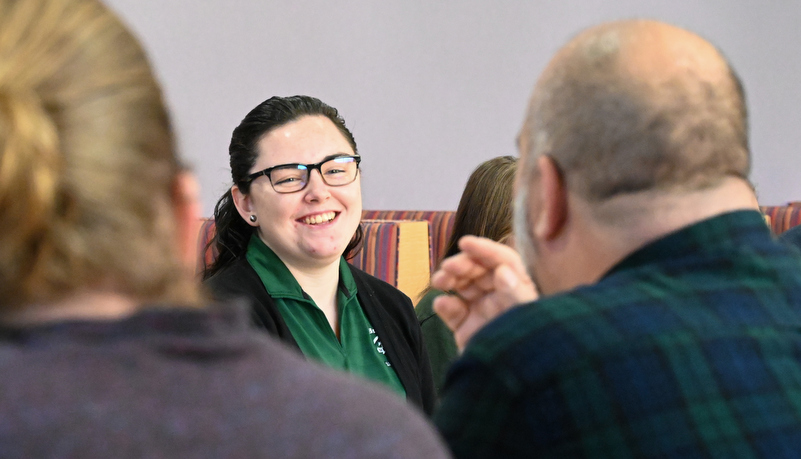 Students enjoy conversation