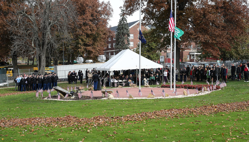 Attendees of the Veterans day ceremony