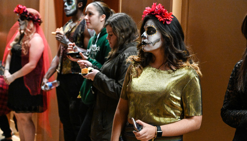 Woman in make up and costume