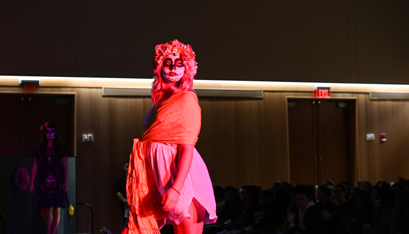 Woman in make up and costume