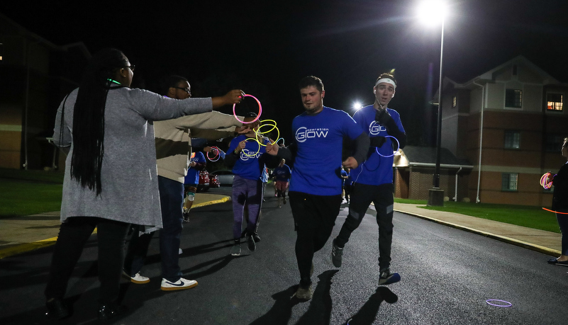 Students running