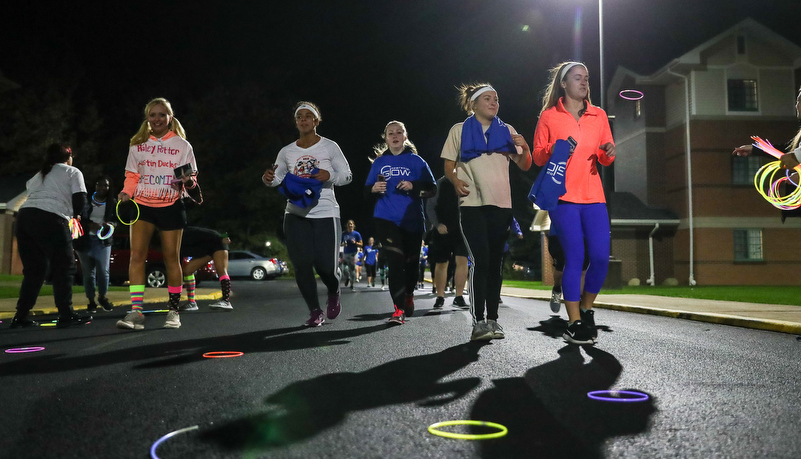 Students running