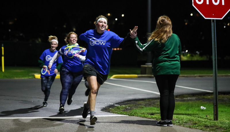 Students running