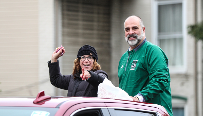 president in parade