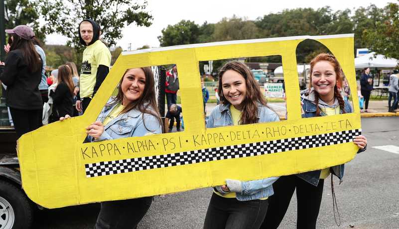 students in the parade